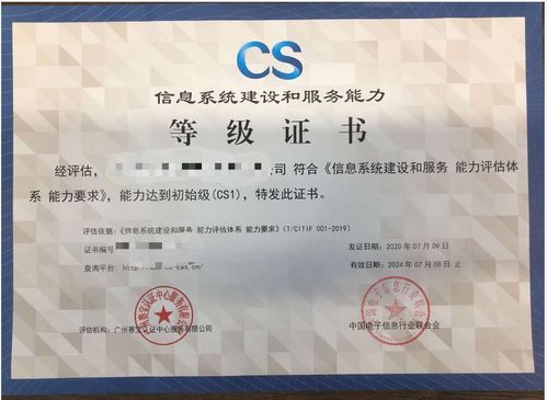 新信息系統集成資質CS證書的等級劃分及其在信息技術咨詢服務的應用